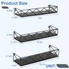 QUCHRYO Floating Shelves Set of 3,Wall Mounted Shelf with Metal
