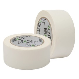 brackit White Masking Tape; Twin Pack - Easy Removal For Painting and Decorating or Arts and Crafts… (48mm)