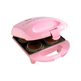 Babycakes Babycakes Mini Cupcake Maker by Select Brands - Cupcake Iron for Birthdays, Parties & More - Features Non-Stick Coating - Cupcake Machine for Kitchen Appliances - 4 Mini Cupcakes