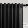 Pitalk Black Linen Curtains 36 Inch Length 2 Tiers Bathroom