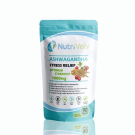 Ashwagandha 1000mg Supplements - Stress Fatigue Anxiety Relief Organic - 90 Tablets