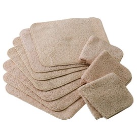 Hotel Handkerchief, Set of 10, Handkerchief Towel, Made in Japan, Senshu Towel (Approx. 7.9 x 7.9 inches (20 x 20 cm), Beige