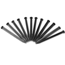 Outdoor Garden Pegs for Membrane, Mesh, Fleece, and Edging, 50-Pack, Heavy-Duty Plastic Landscaping Stakes, Anti-Pull Gardening Anchors, Universal (Edging Pegs 18cm, 50)