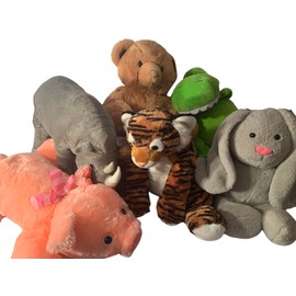 Jumbo Weighted stuffed animal, jumbo leopard, bear, pig, bunny or crocodile, choose 10, 12 or 15 lbs, washable plush buddy