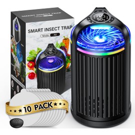 Fruit Fly Traps for Indoors, Smart Fly Trap Indoor Bug Zapper Gnat Traps for House Indoor Plant, Pest Control with 10PCS Refills