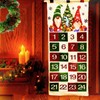 Qivine Christmas Advent Calendar with 24 Pockets Wall Hanging Bag,