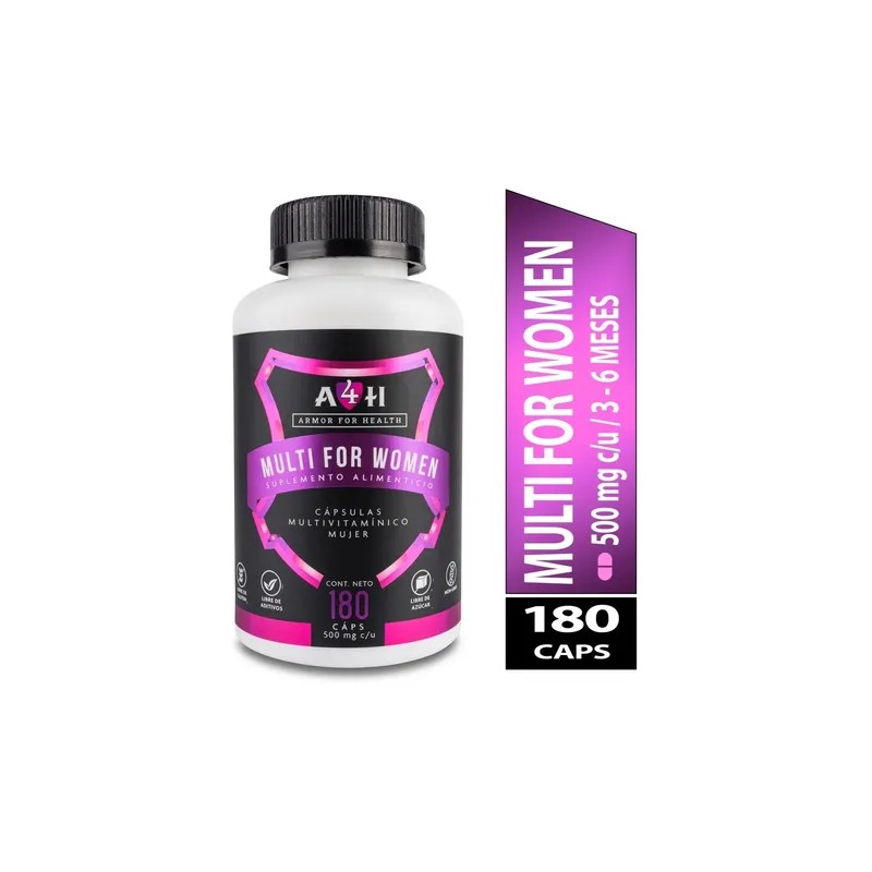 Multi F Women Vitaminas 180 Cáps Mujer A4h Colageno Biotina