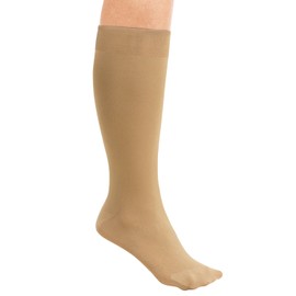 Non-Run Compression Knee Highs, Beige Regular