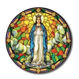 Our Lady of Knock suncatcher stained glass window sticker reusable 6 inch sun catcher