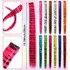 12 PCS Colorful Clip in Hair Extensions, Racoon Tail Hair