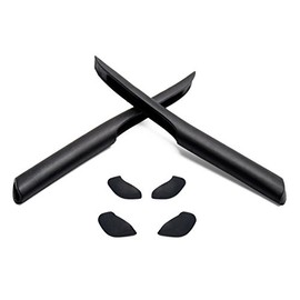 Eye Opening Stuff Replacement Earsocks & Nosepiece Rubber Kits Compatible with Oakley Fast Jacket OO9097/Fast Jacket XL OO9156 Sunglasses - Black