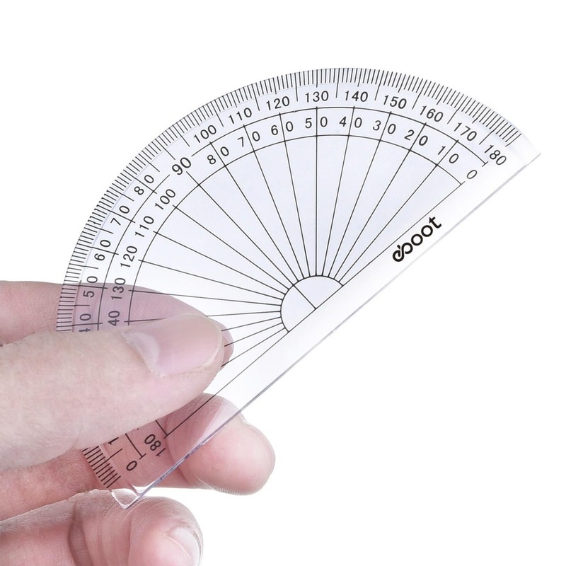 EBOOT 100 Pcs Math Protractors Plastic Protractor 180 Degrees, 4