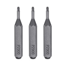 sourcing map 3pcs PZ000 Screwdriver Bit 5/32" Hex Shank 28mm Length Magnetic Phillips Slotted Hex Bits S2 Steel Screw Driver Bit for Electric Manual Screwdrivers Precision Repair