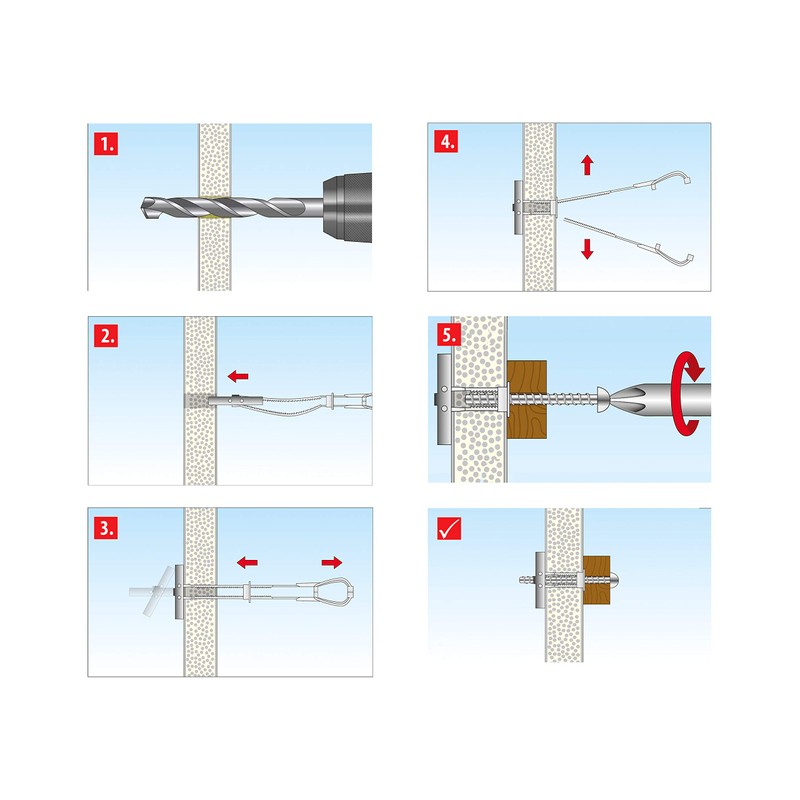 TOX Spring Cavity Dowel Spagat Plus M5 mm, 2 Pieces,