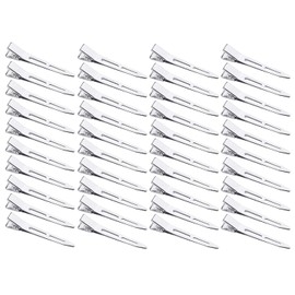 Mbsomnus Pack of 40 EnteBill Hair Clips Silver Hair Clips 5.5 cm Hair Clips Hairdressing Alligator Clips Metal Hair Clips for Hair Clips Women's Clips Hairdressing Salon Girls Hair Styling DIY
