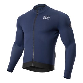 ROCKBROS Thermal Jacket for Men Windproof Cycling Jacket Winter Warm Cycling Clothing Suitable for 41-68℉