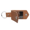 PU Tan Leather Blank Photo Fob Keyring Picture Keychain Frame