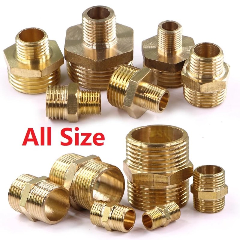 MiJunHD 2PCS Brass Straight Connector | BSP Male Thread G3/4≈25mm≈1inch