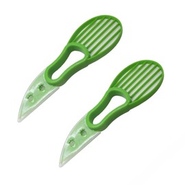 Gadgetime USA Avocado Slicer (Pack of 2) - 3 In 1 Tool - Cutter, Peeler, Pitter & Scooper - Multifunctional Knife - Splitter - Easy to Use - Kitchen Gadgets