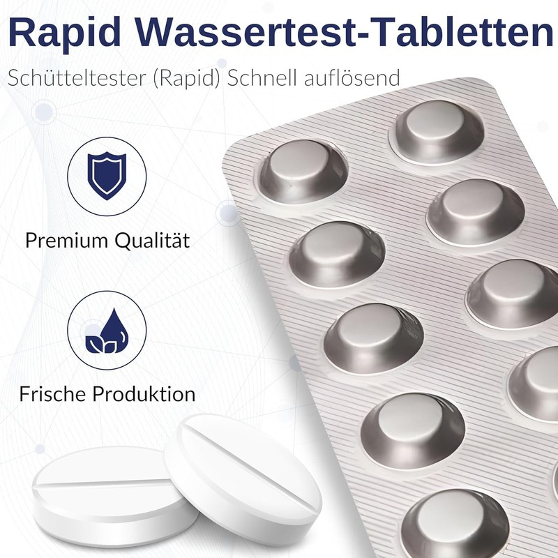 100 Rapid Water Test Tablets for Shake Tester, 50 x