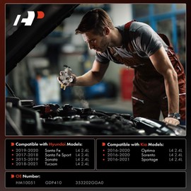 A-Premium High Pressure Fuel Pump Compatible with Hyundai Sonata 2015-2019, Santa Fe 2019-2020, Santa Fe Sport 2017-2018, Tucson 2018-2021 & Kia Optima 2016-2020, Sorento, Sportage, 2.4L