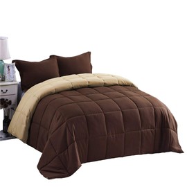 3 Pieces All Season Down Alternative Reversible Quilted Comforter Set