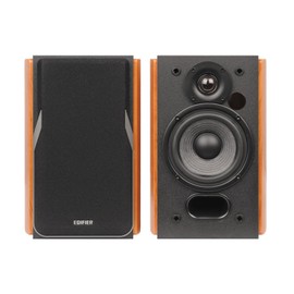 Edifier R1380DB Active Bluetooth Bookshelf Speakers - Optical/Coaxial Input - 2.0 Wireless Studio Monitor Speaker - 42W RMS - Wood Grain