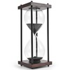 TeacherFav Hourglass Timer 60 Minute Large, Decorative Wooden Sandglass, Black