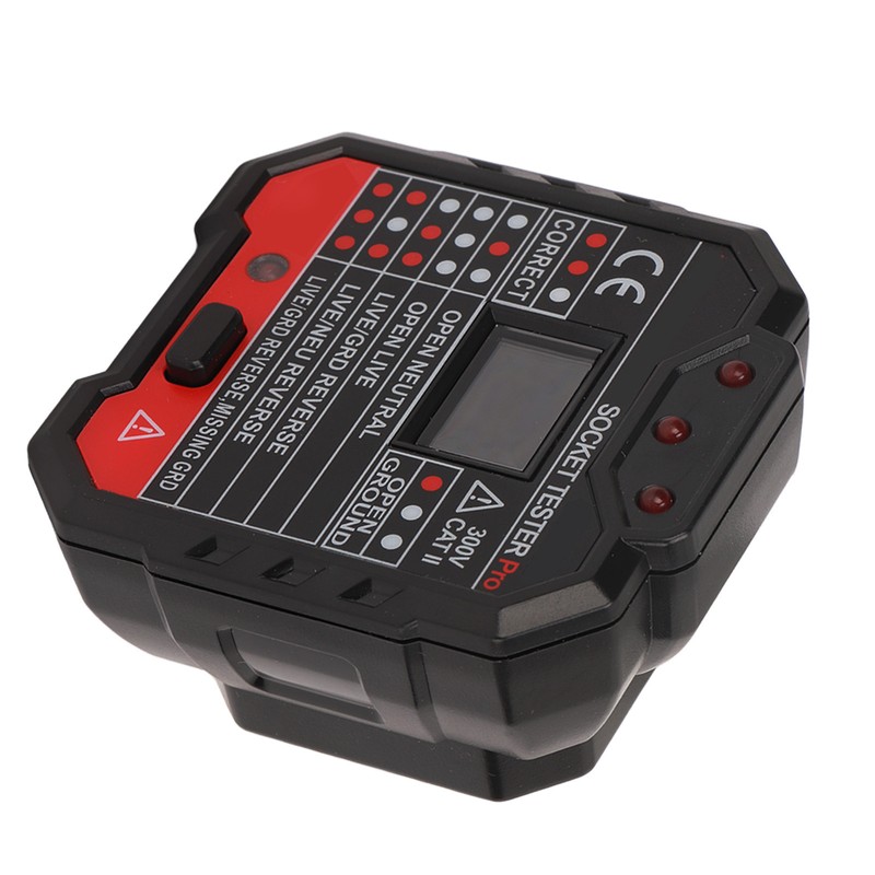 Socket Tester Outlet Electrical Receptacle Detector Phase Supply Polarity Voltage