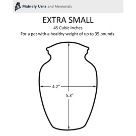 Extra Small Going Home Birds in Flight Hand-Engraved Solid Brass Pet Urn for Ashes with Threaded Lid - Cremation Urn for a Cat, Dog, or Other Small Animal - for a Pet up to 35 Pounds