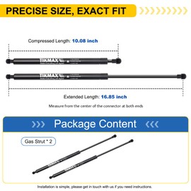 TIKMAX Rear Hatch Gas Struts for Honda Fit 2015-2020 Liftgate, Replaces SG326026 PM3315 296862 557837 478251 602325 Tailgate Shocks Lift Supports Gas Springs, 2 Pcs