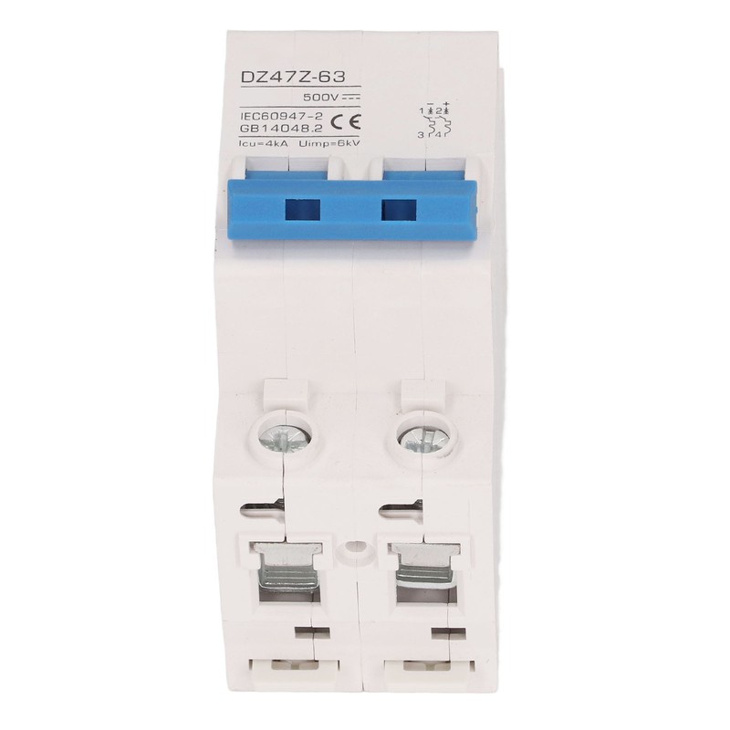 2P Mini DC Circuit Breaker 4kA Icu 6kV Uimp Fast