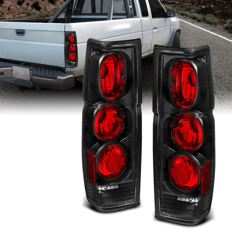 AmeriLite Black Replacement Brake Tail Lights Set For Hardbody D21