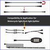 JXOFROAD 2Pcs Motorcycle Extension Cable Wire,1-3 Way Splitter 4-PIN for