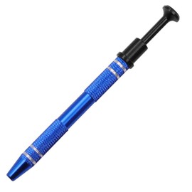 WELANGBN 1Pack 4 Prongs Chip Pick,Tweezers Stainless Steel 4-Claw Pick up Tool Jeweler's Pick-Up Tool, for Small Parts Pickup, Grabber for Nails Clamping Manicure Cotton Ball,Blue