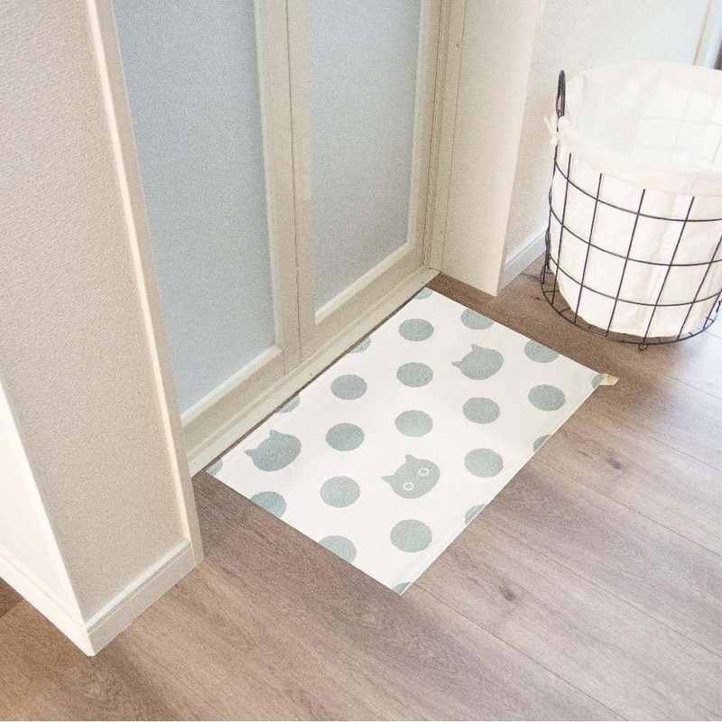 Okato Instant Water Absorption Bath Mat, Cat, Drum Load, Machine