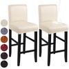 YISUN PU Bar Stool Covers Set of 2/4, Stretch Removable