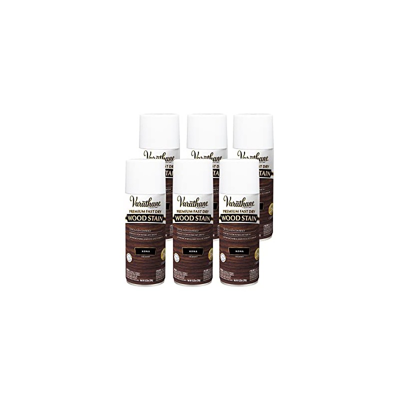 Varathane 385549-6PK Premium Fast Dry Wood Stain Spray, 10.25 oz,