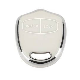 Kinotaka Mitsubishi 2 Button Keyless TPU Key Case ek Wagon ek Custom OTTI Colt Town Box Triton Pajero Mini Lancer Toppo Outlander Eye Shell Cover, white