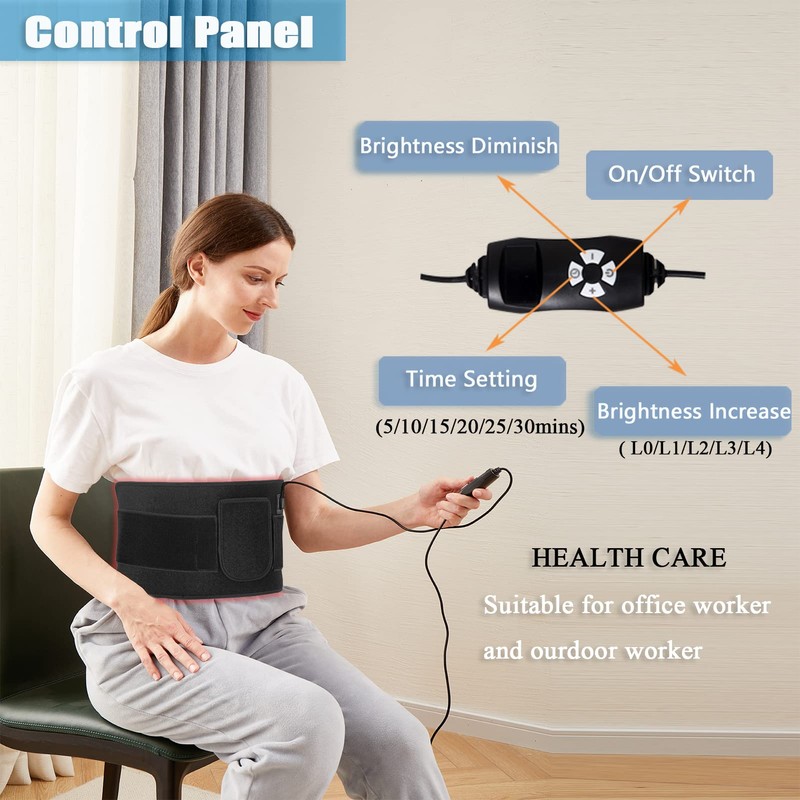Naviocean Red Light Therapy Belt Device for Body Pain Waist,