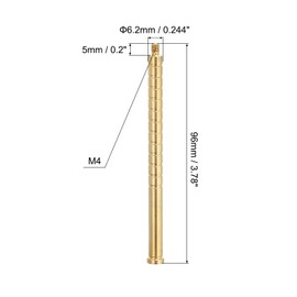 PATIKIL 300 Grain Archery Arrow Insert 0.244 Inch, 6 Pack Brass Arrow Weight Bolt for Field Points Shaft