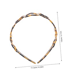 FRCOLOR Fashionable Heart Shaped Acetate Hair Band for Women Lightweight Fancy Hair Accessories with Leopard Pattern Elegant Tortoiseshell Design for Parties and Everyday Wear