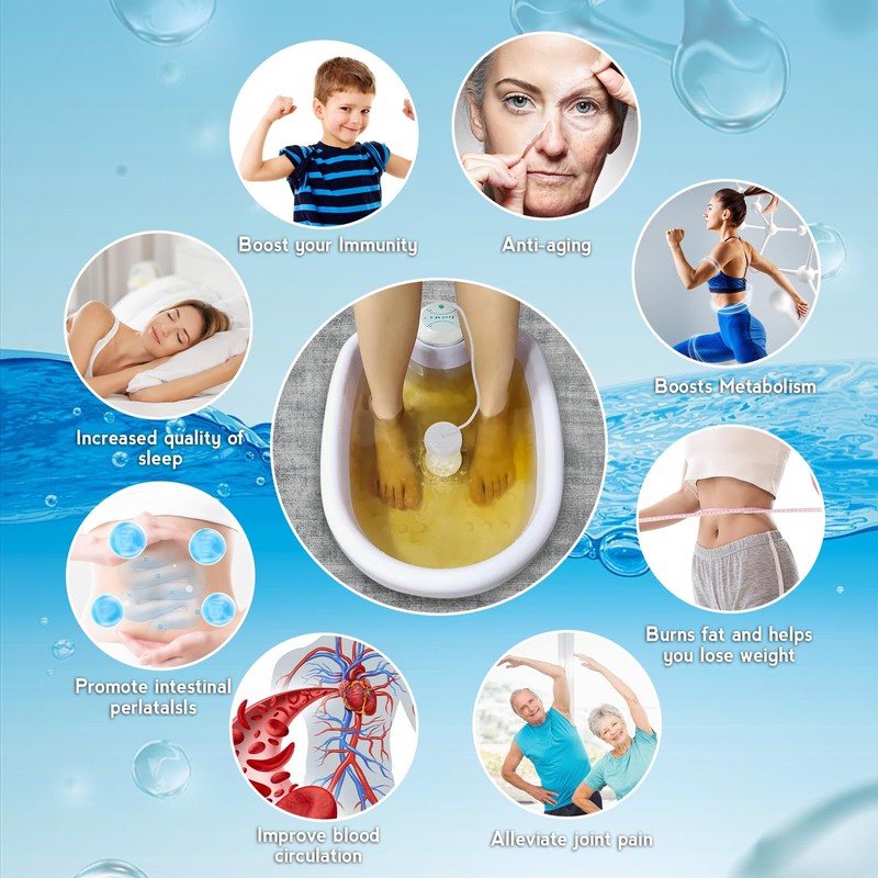 OWEITE Ionic Detox Foot Bath Spa Machine Big Footbath Bucket