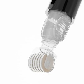 TIDEWISH Derma Roller 0.25 mm with Liquid Reservoir Face Rollers For Women Lips, Skin and Beard Hair Roller for Men 105 Titanium Needles Skin Care Tools (Black)