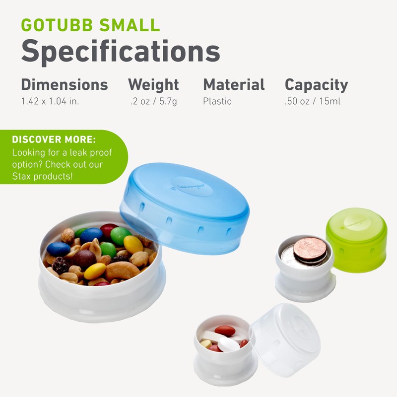 humangear GoTubb – Storage Containers for Snacks, Small Essentials and