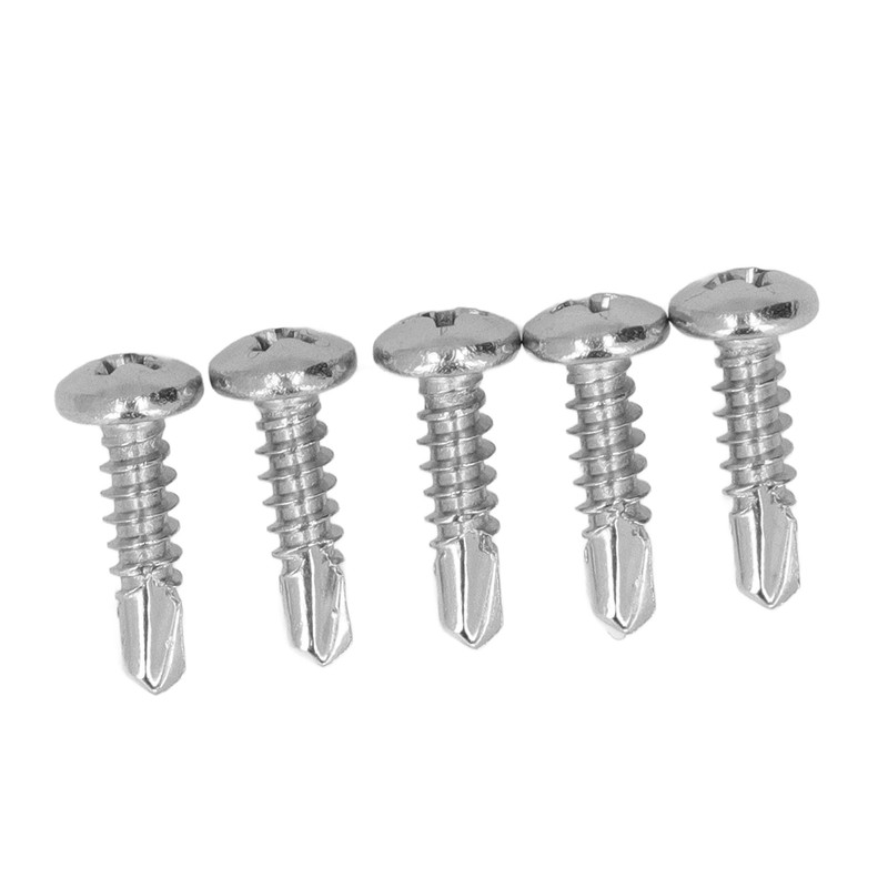 200PCS Round Head Drill Screws 304 Stainless Steel Self Drilling
