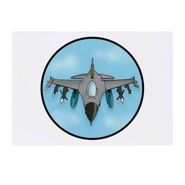 Azeeda 'Fliegender Düsenjäger' Temporäres Tattoo - Hautfreundlicher & Ungiftiger Abziehbild · Wasserfest (TO00079507)