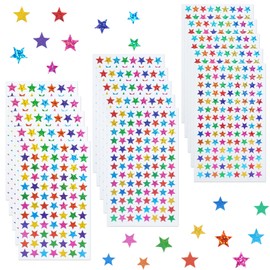OohFaice Small Holographic Star Stickers for Kids Reward, Sparkly Sticker for Behavior Chart, Student Planner, Decoration, School Classroom Teacher Supplies (Rainbow Star)