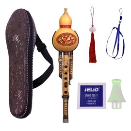 YCXYQ bB Key - Chinese Hulusi Purple Bamboo Cucurbit Flute Yunnan Zizhu Cucurbit Flute Chinese Musical Instrument Handmade（Key of B Flat）