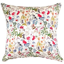 FLORET LONDON [LIBERTY PRINT Liberty Print] Cushion Cover 17.7 x 17.7 inches (45 x 45 cm) Chartwell Red